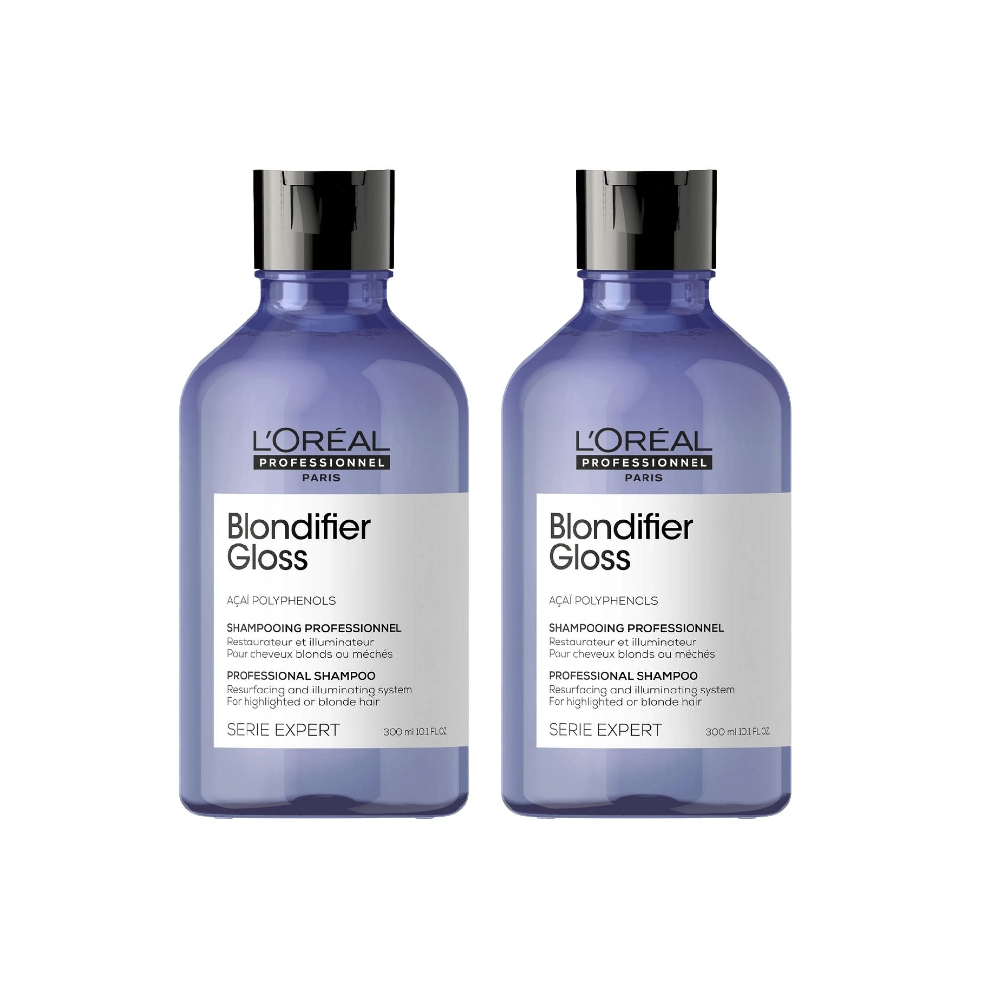 L'Oréal Professionnel Serie Expert Blondifier Gloss Shampoo 300mL – 2 Pack