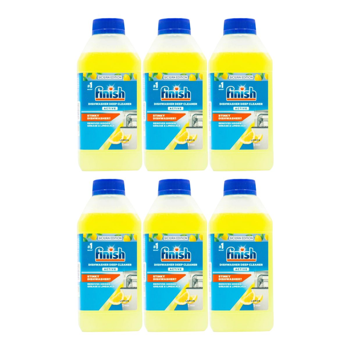Finish 250ml Dishwasher Cleaner Lemon x6