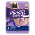 Always Discreet 5 in 1 Pants Large 16-22 95-125cm 8 Pack