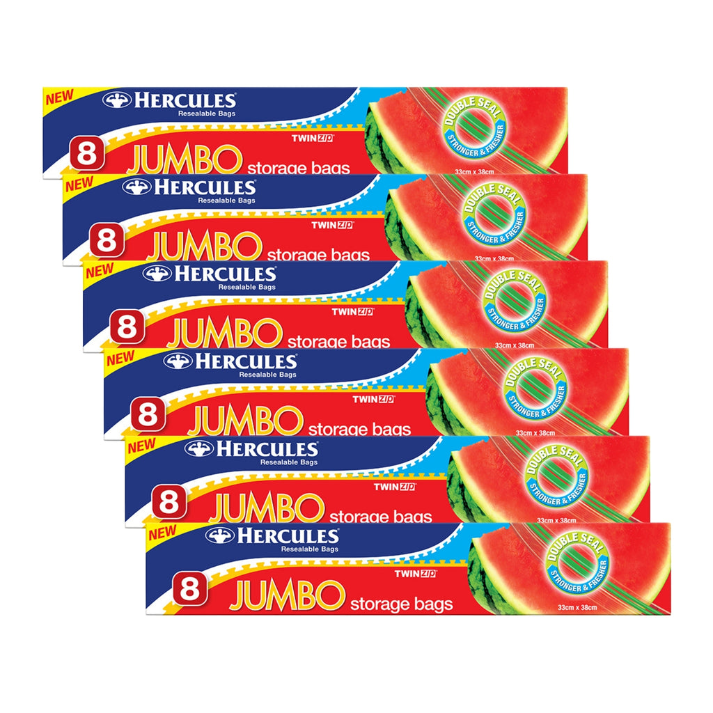 Hercules Jumbo Storage Bags 8pk x6