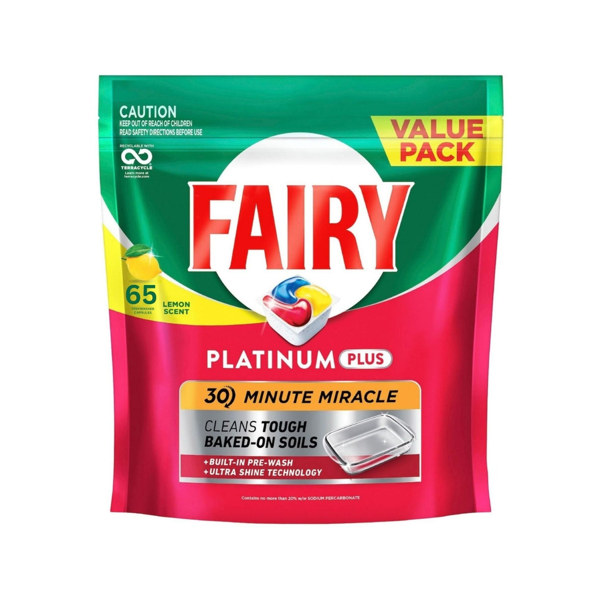 Fairy Platinum Plus x 60 Lemon Dishwasher Tablets