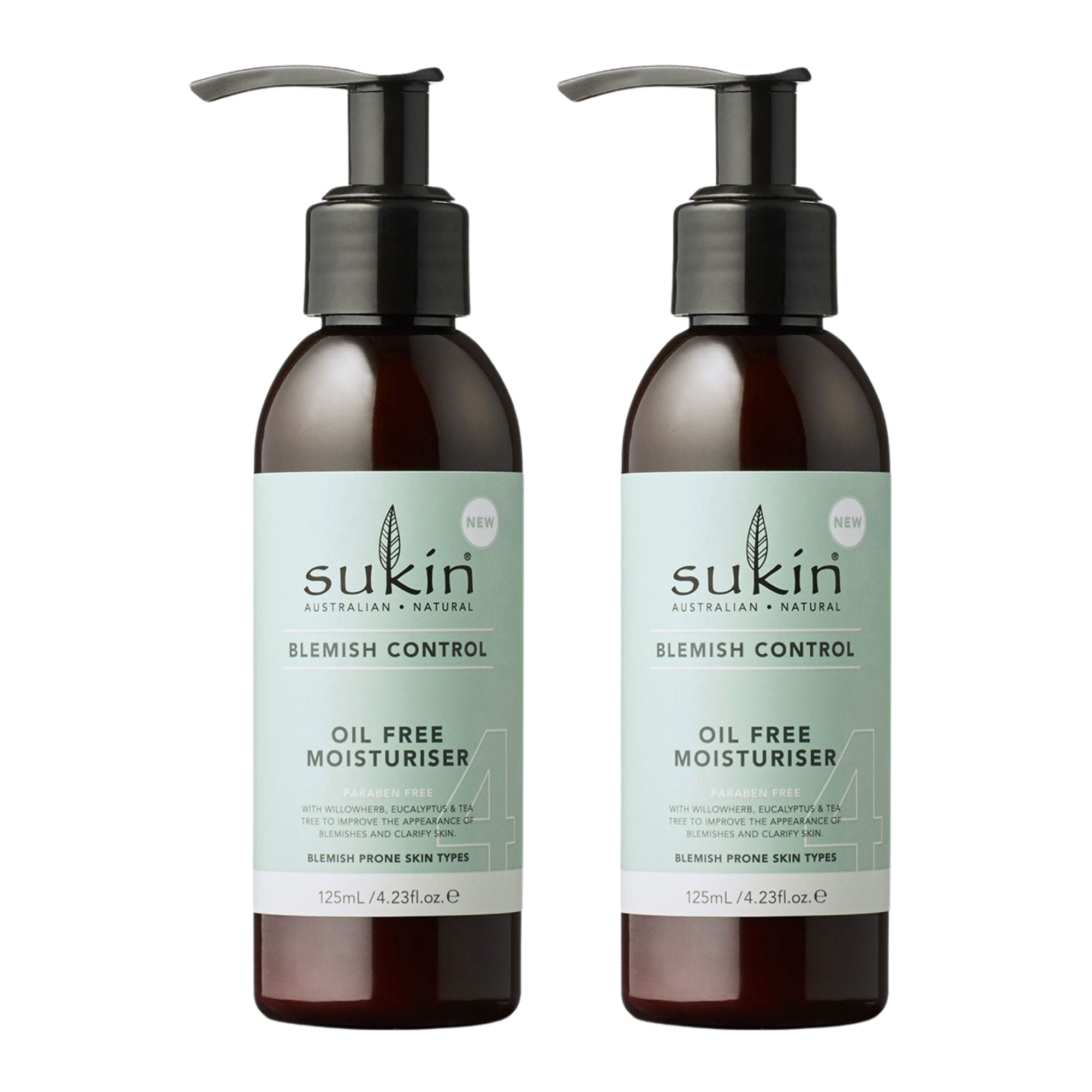 Sukin Blemish Oil Free Moisturiser 125ml x2