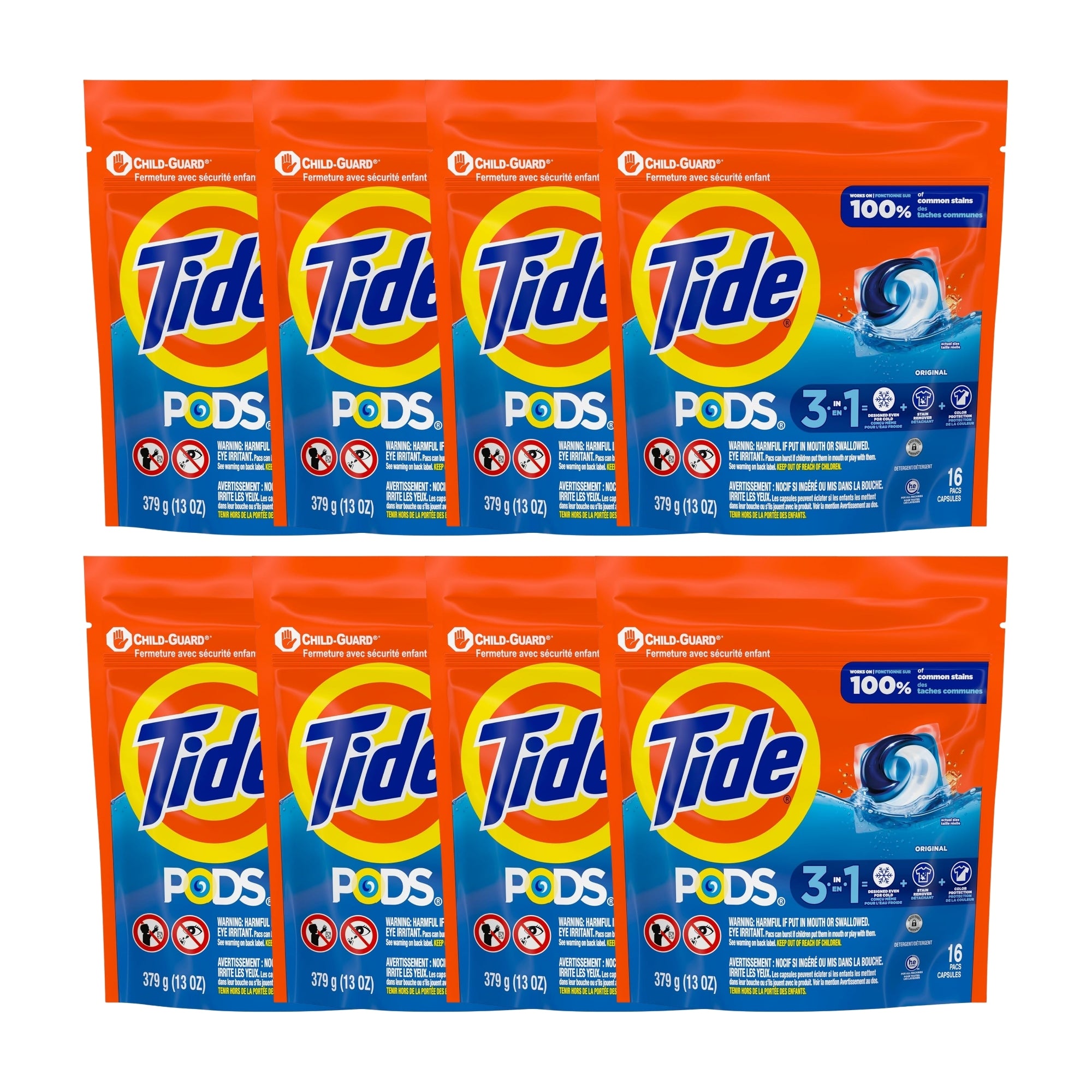 Tide 3 in 1 Original x 128 Laundry Pods