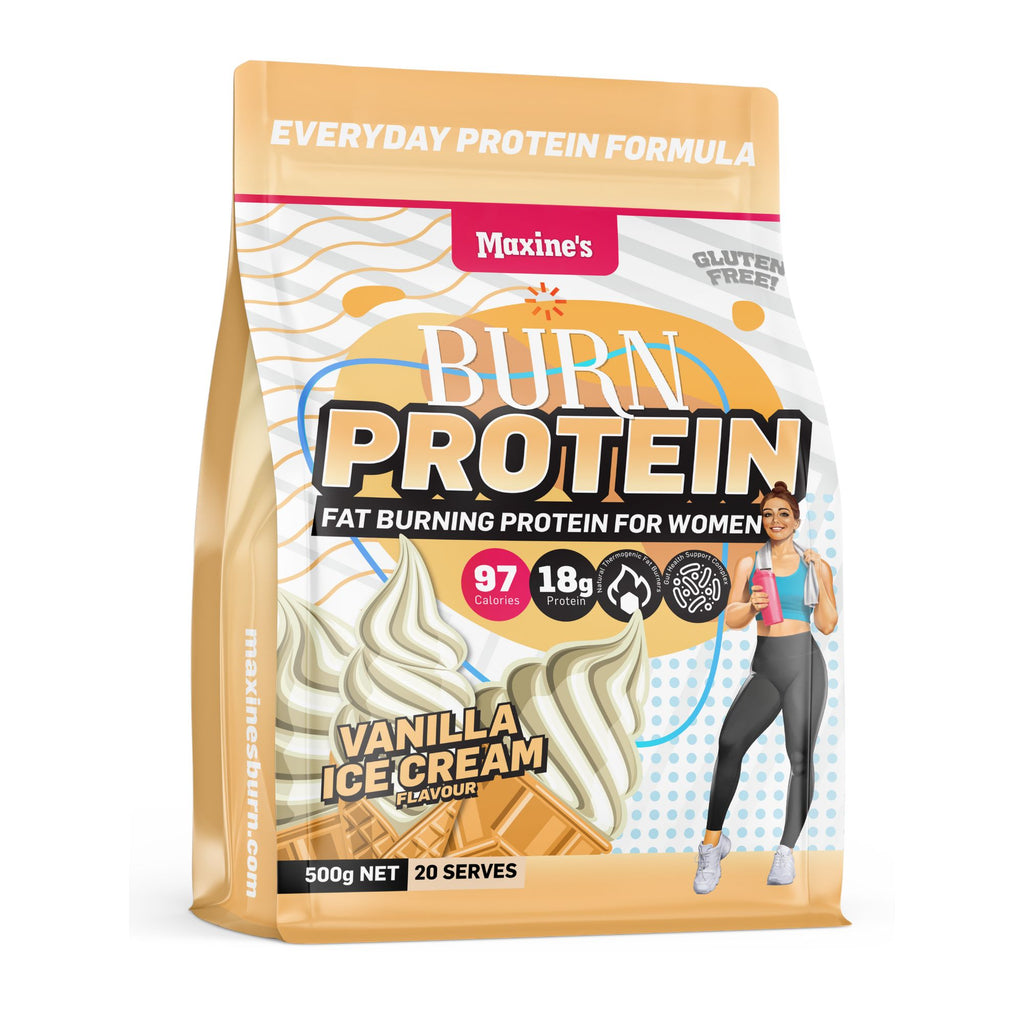 Maxines Burn Protein Vanilla Ice Cream 500g