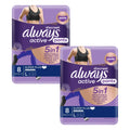 Always Discreet 5 in 1 Pants Large 16-22 95-125cm 8 Pack x2