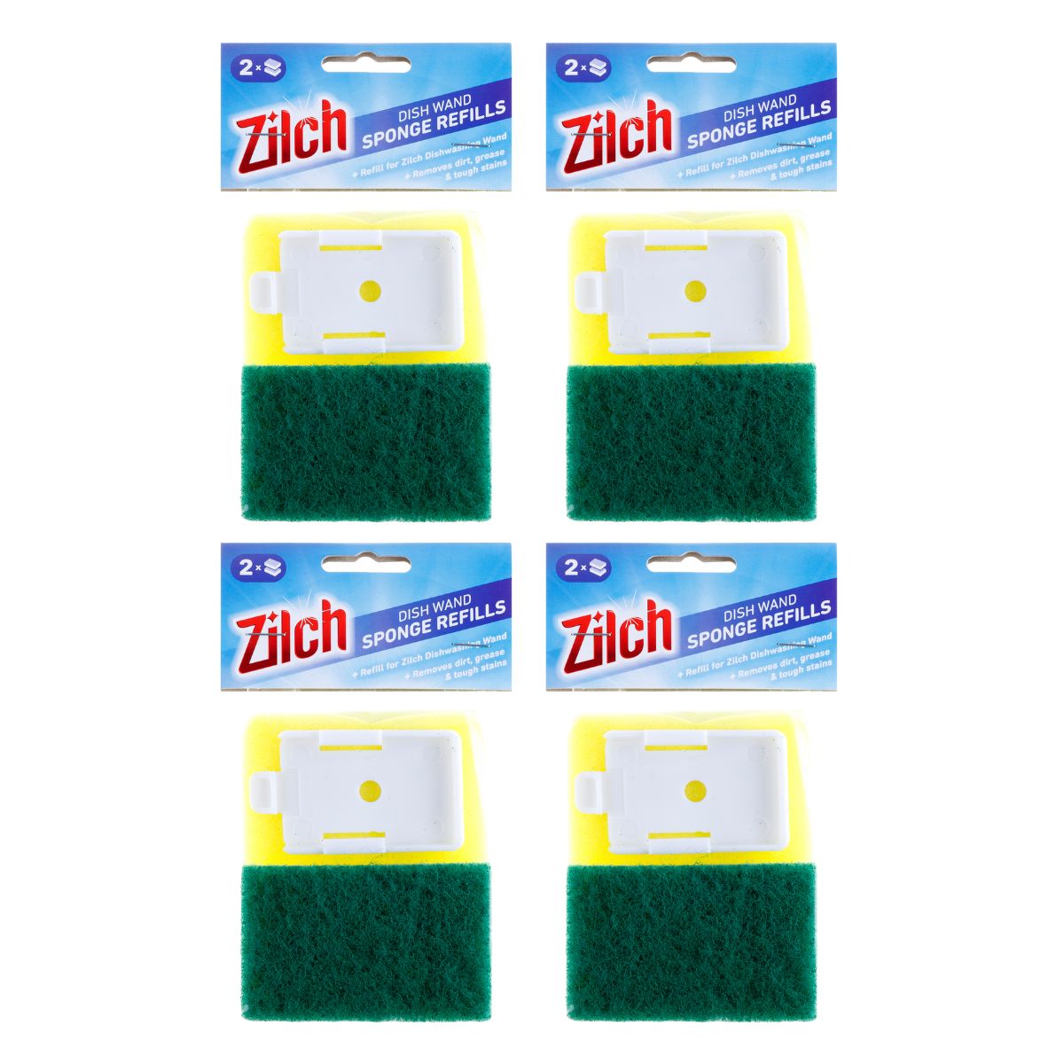 4x Zilch Dishwashing Wand Refill 2pk