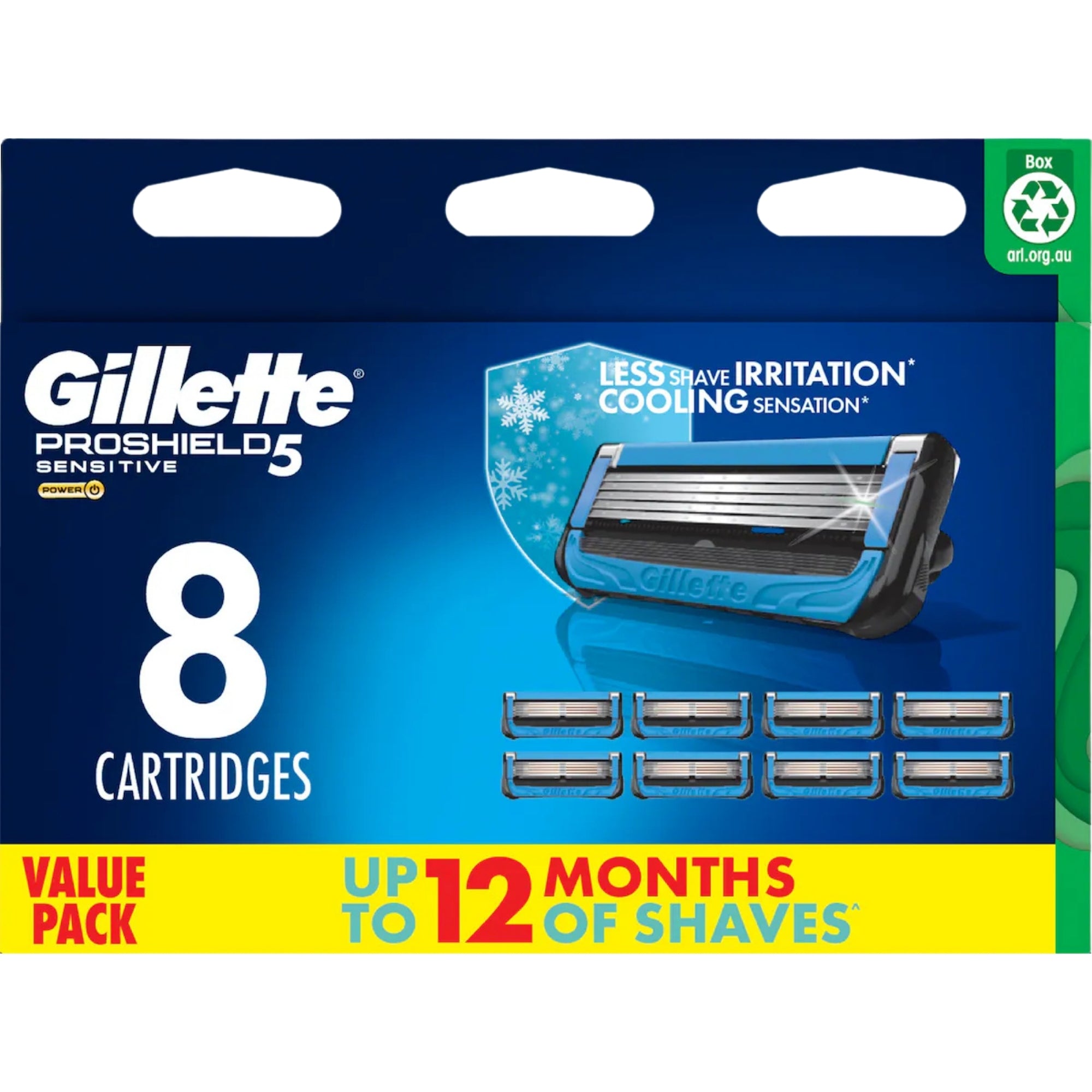Gillette Pro Shield 5 Cartridges Sensitive 8pk