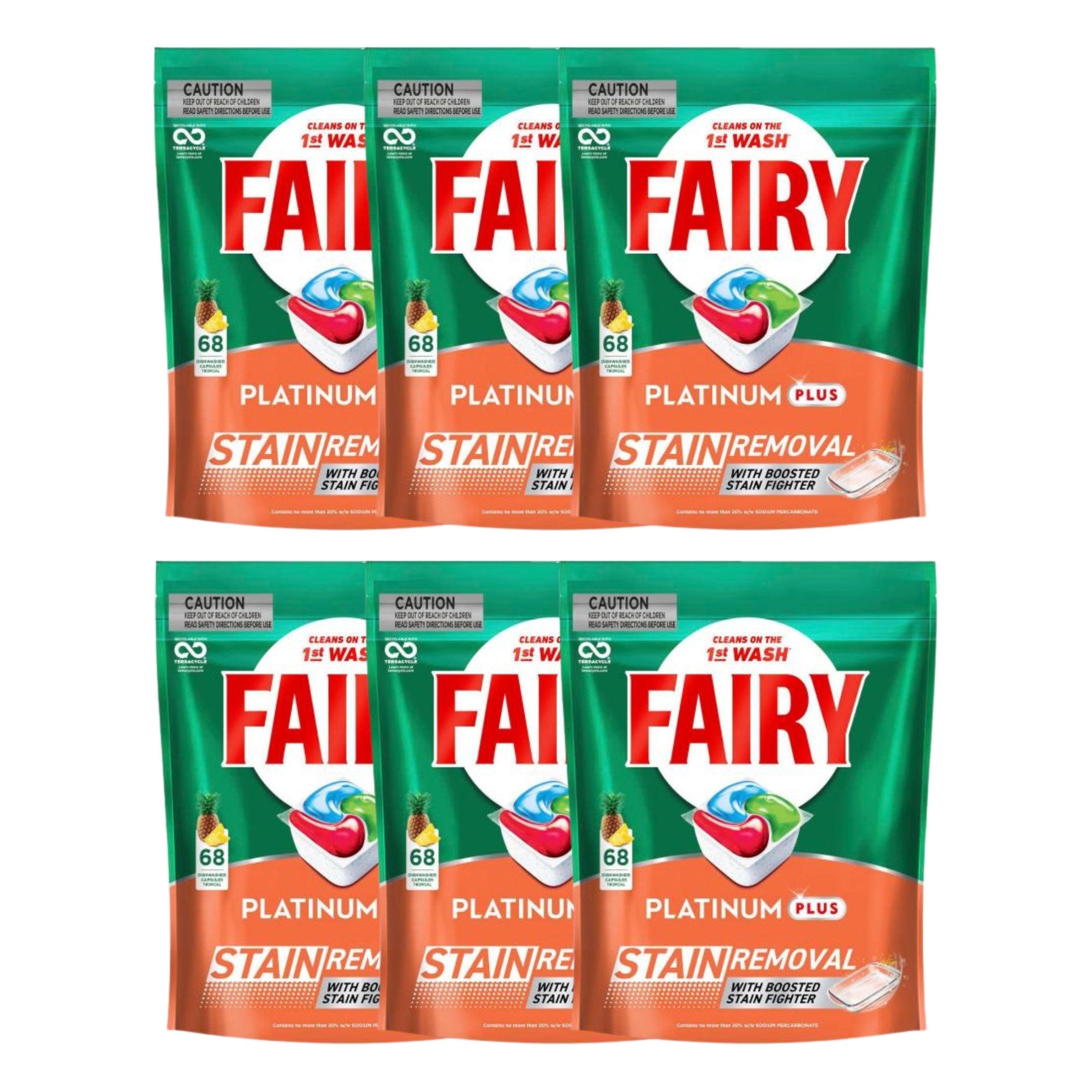 Fairy Platinum Plus x 408 Tropical Dishwasher Tablets