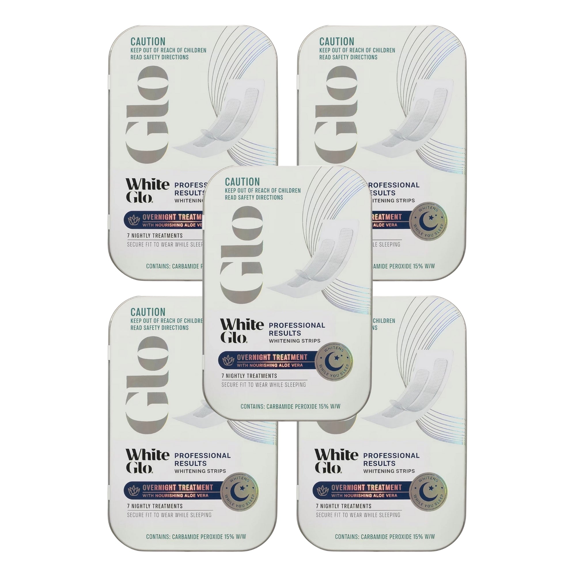 WhiteGlo Overnight Treatment Strips x5