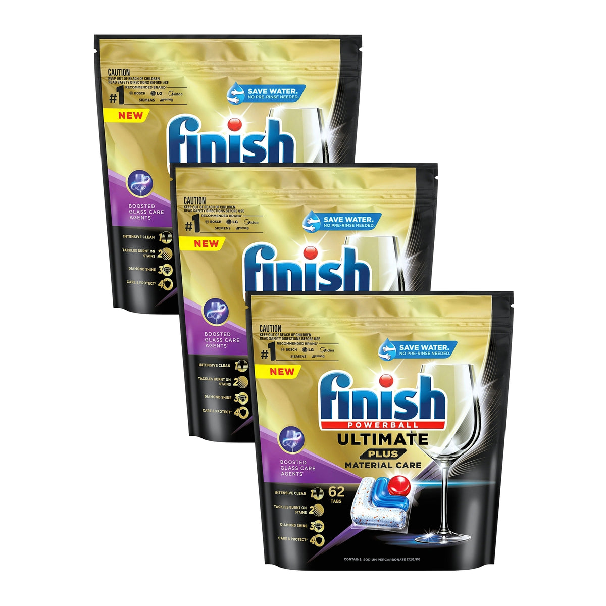 Finish Ultimate Plus Material Care x 186 Dishwasher Tablets