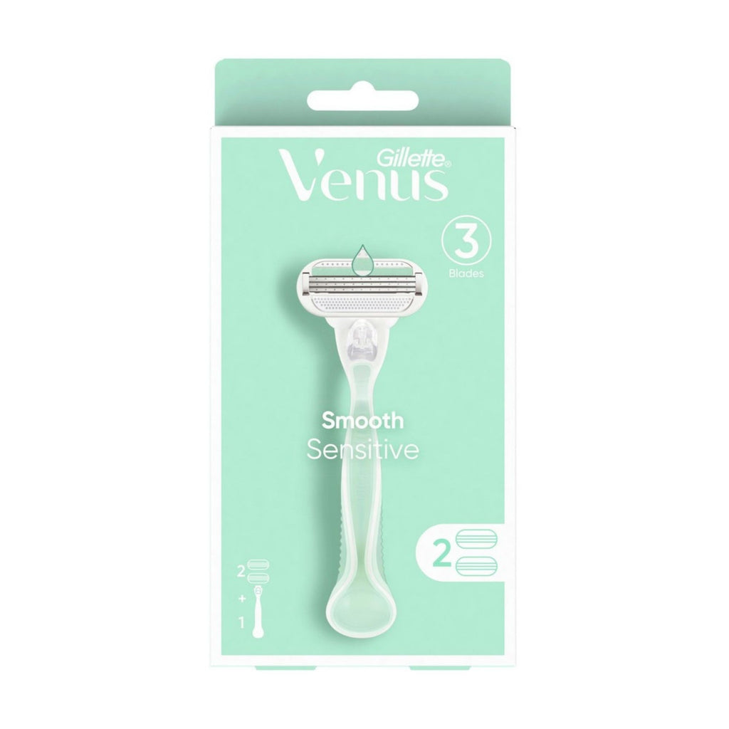 Gillette Venus Smooth Sensitive Handle & 2 Cartridges