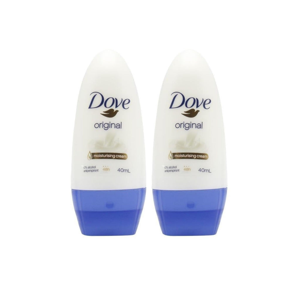 Dove 40mL 48HR Roll On Deodorant Original x2