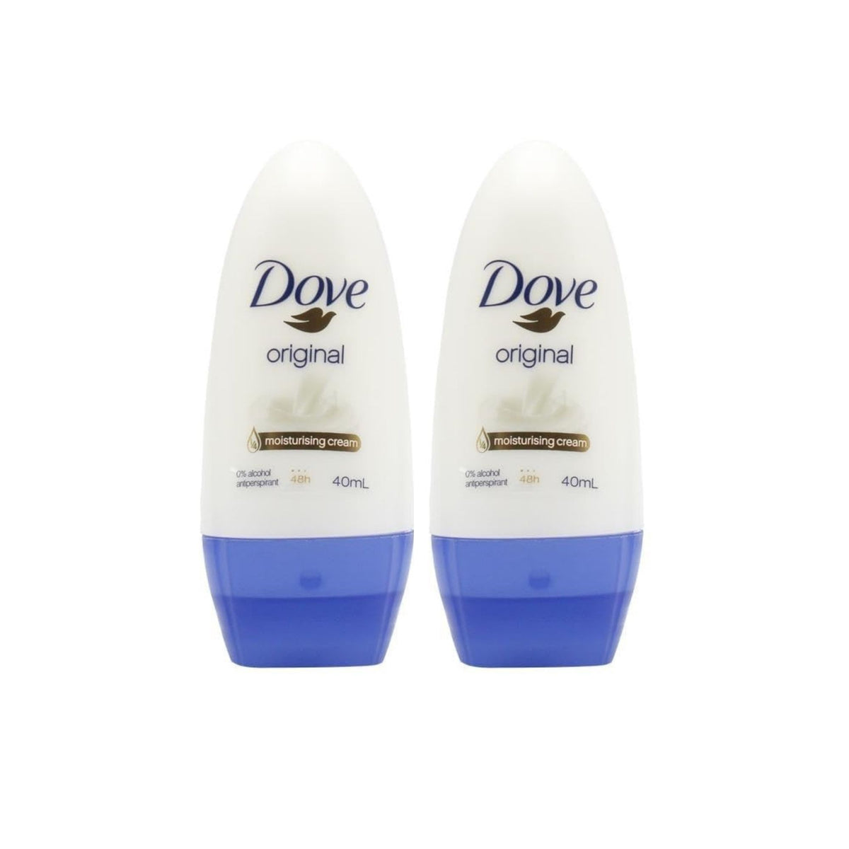 Dove 40mL 48HR Roll On Deodorant Original x2