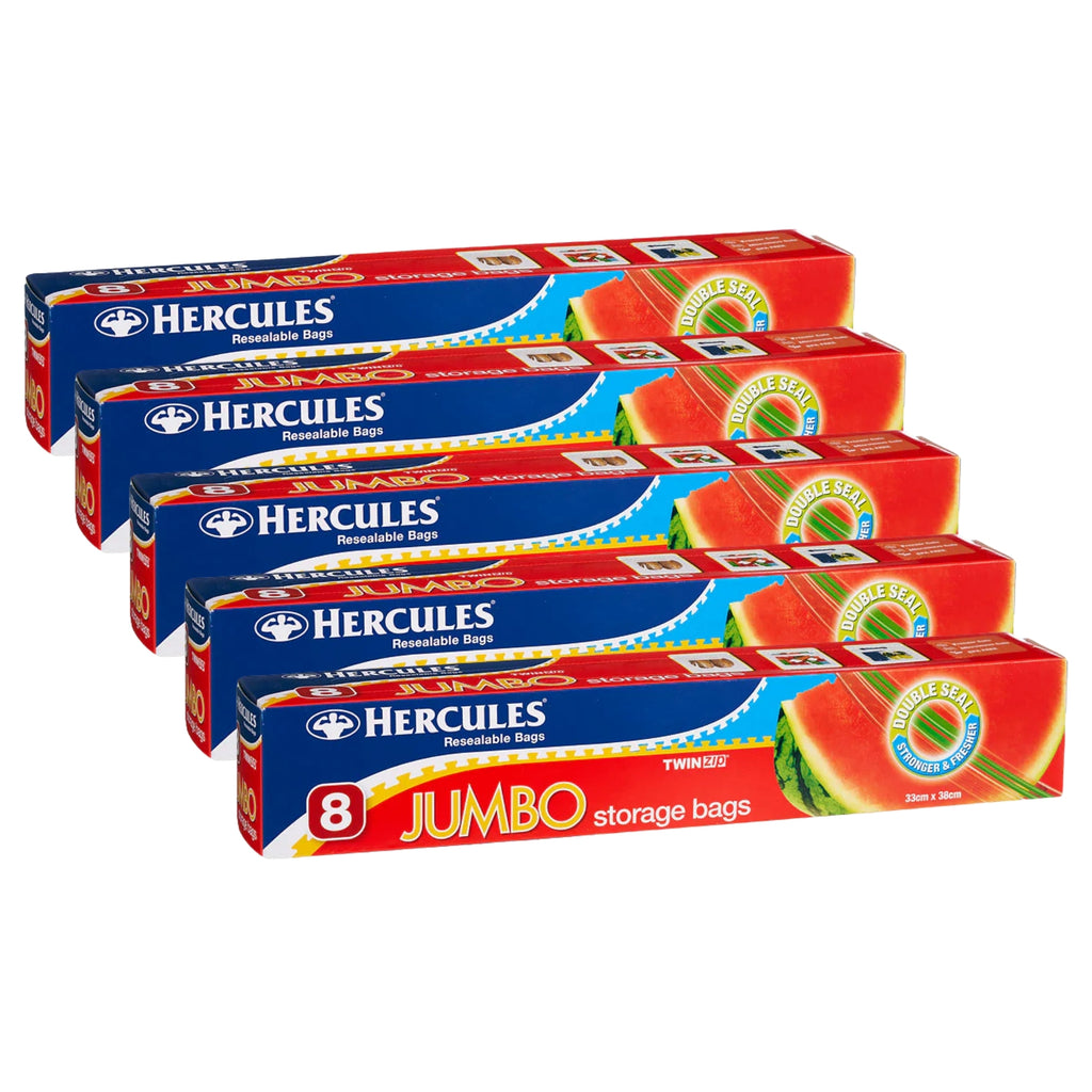 Hercules Jumbo Storage Bags 8pk x5
