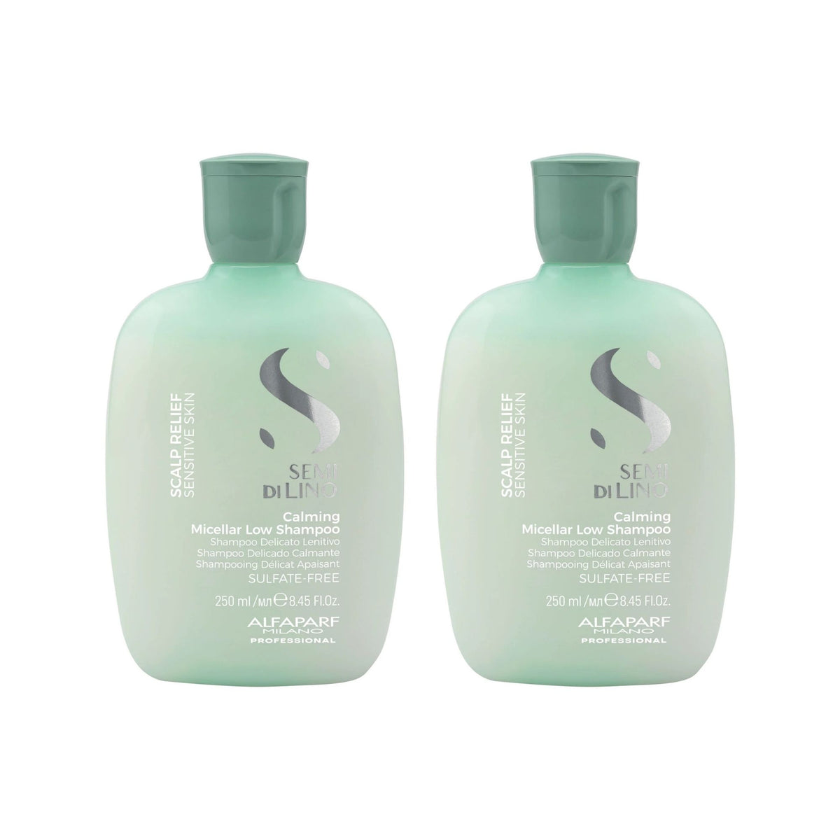 Alfaparf Milano 250ml Semi Di Lino Scalp Relief Calm Micelllar Shampoo x2