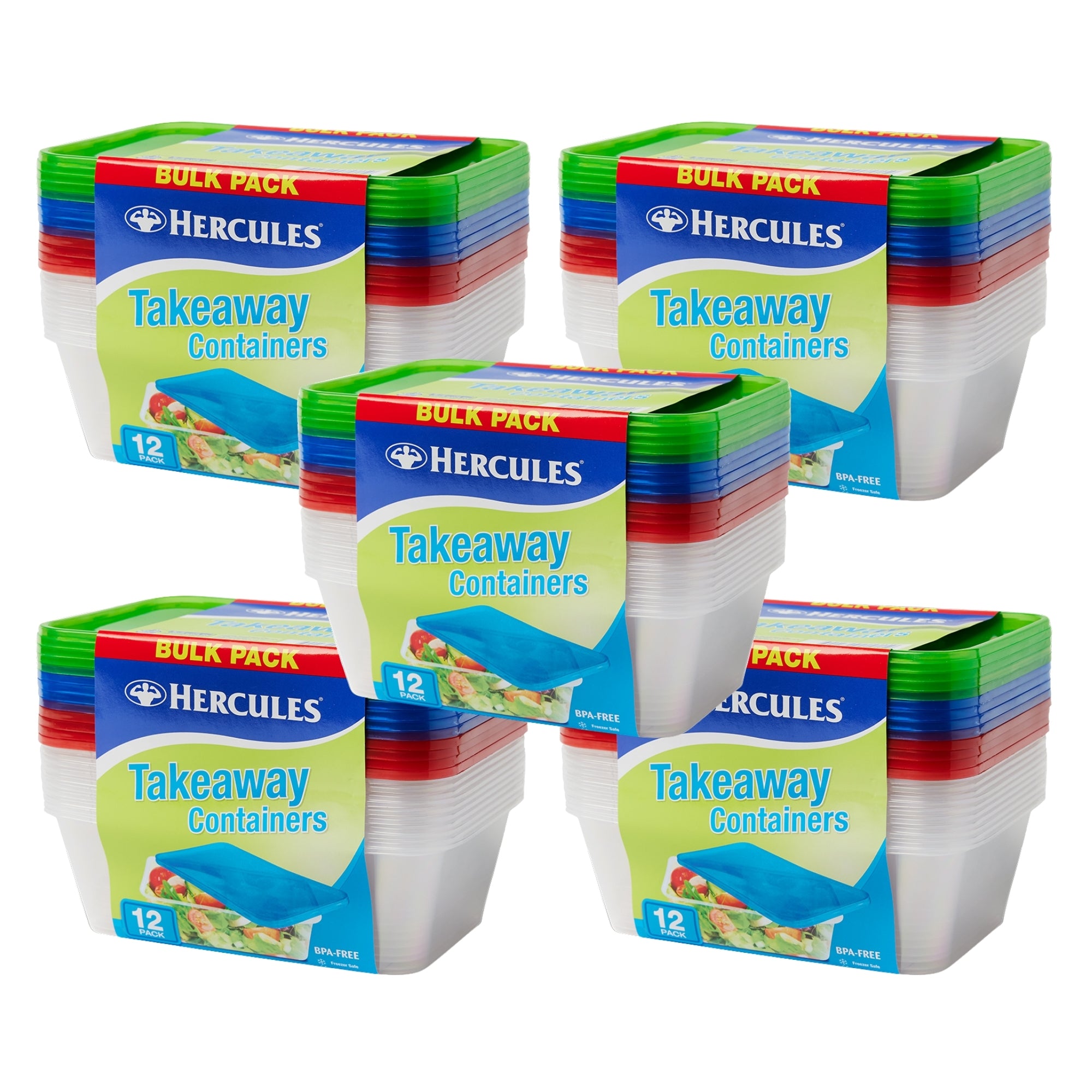 Hercules Takeaway Food Containers 12pk x 750ml x5