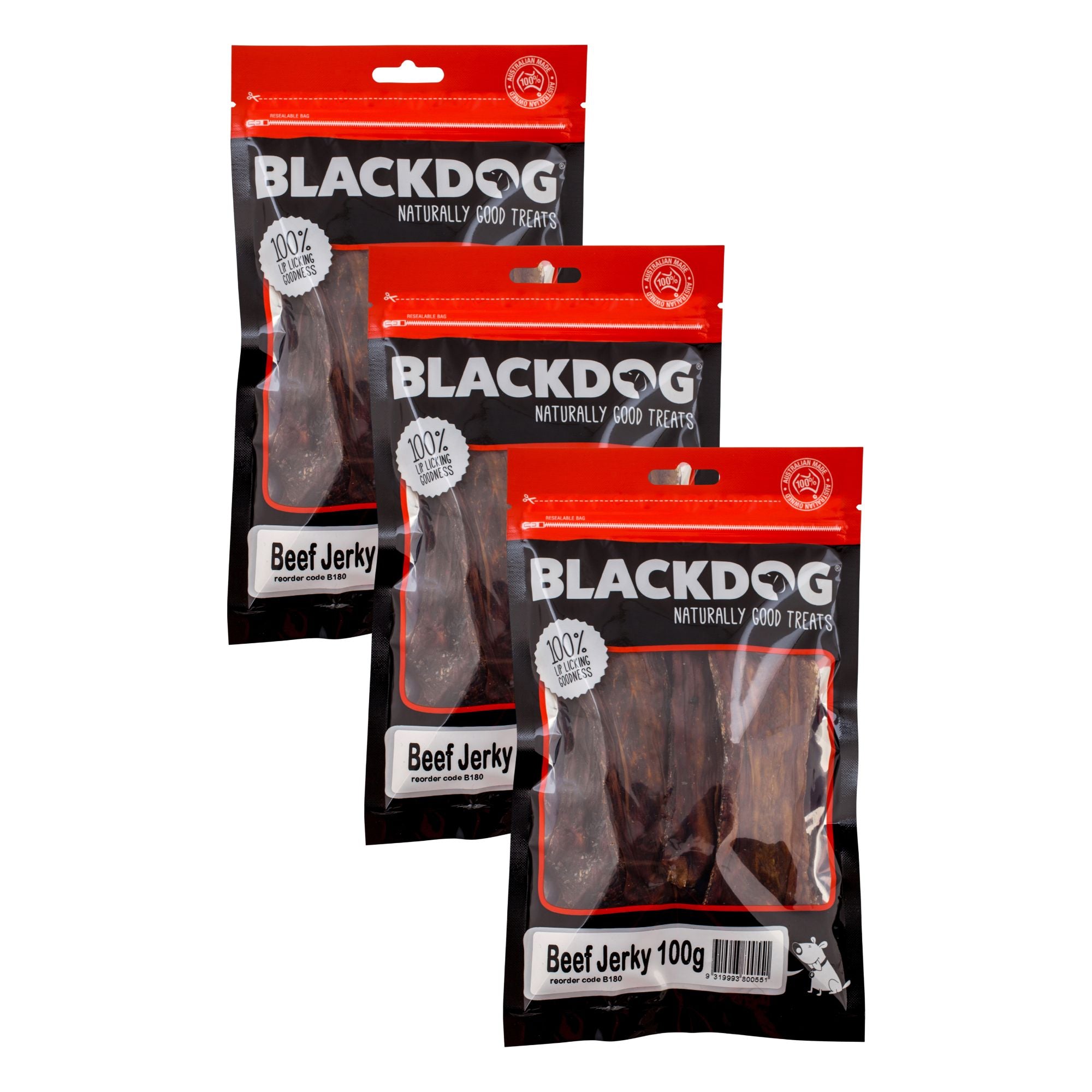 Blackdog Beef Jerky 100g x 3pk