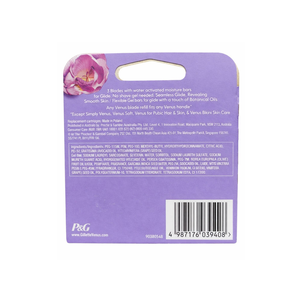 Gillette Venus Comfort Glide Freesia 4pk x3
