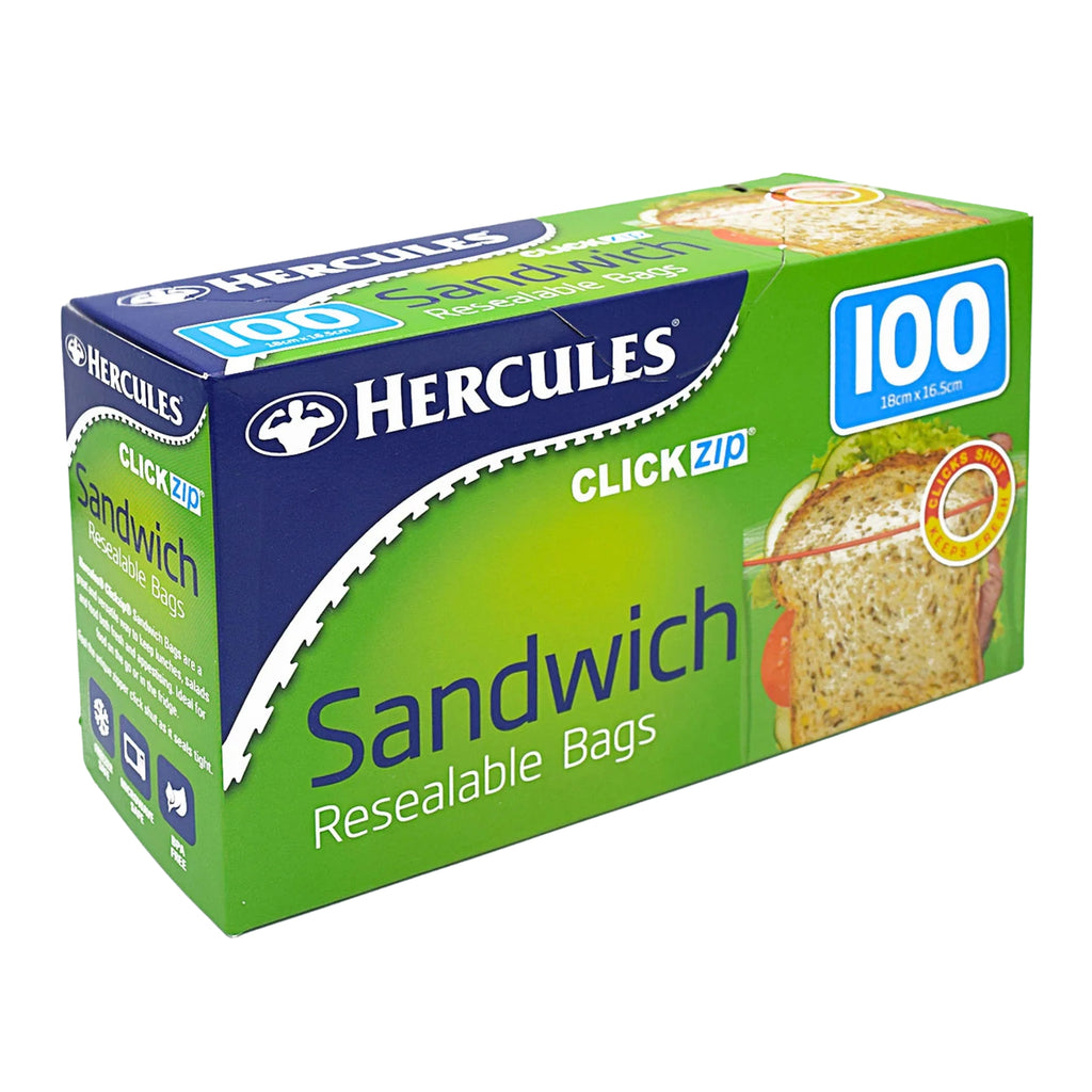 Hercules Sandwich Bags 100pk x6
