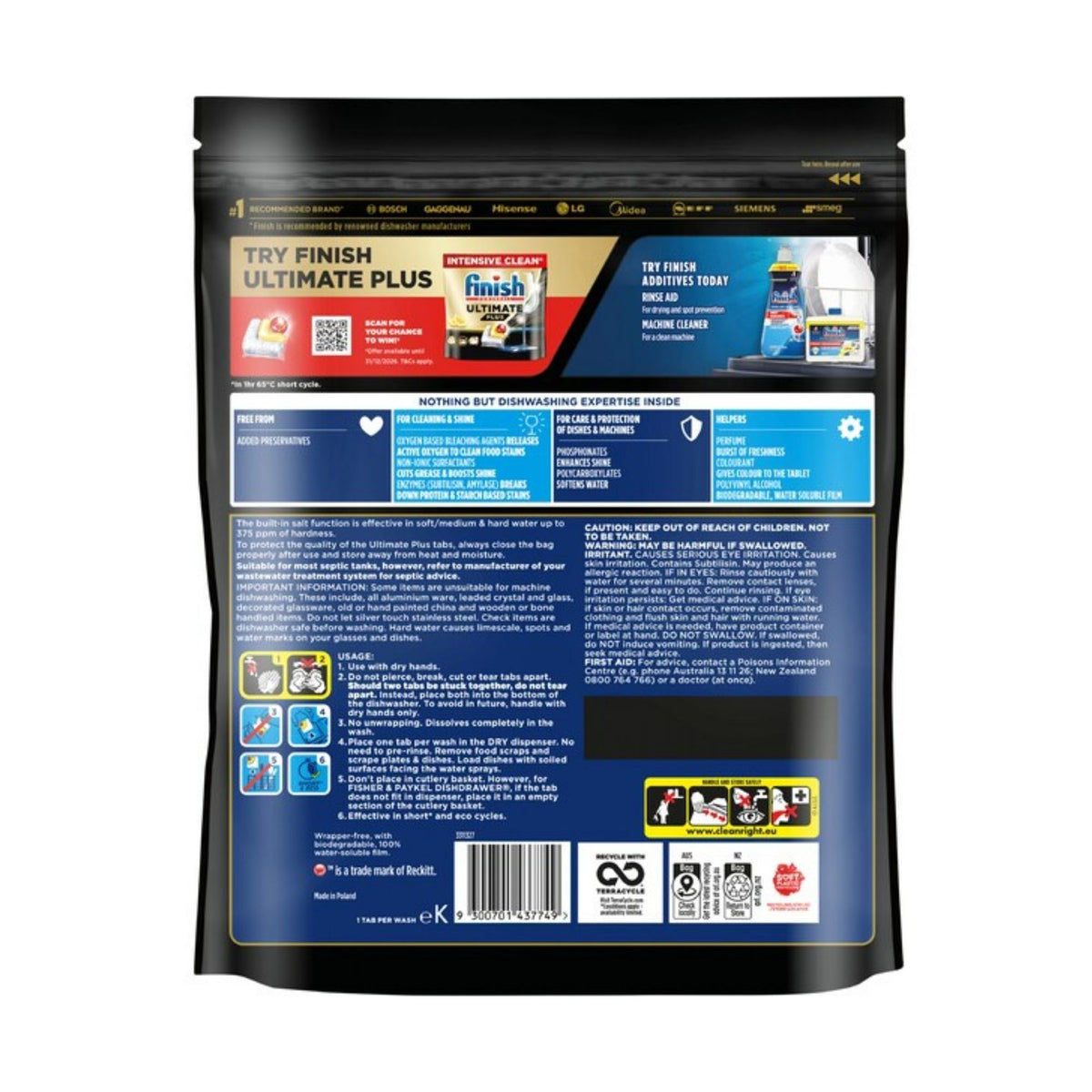 Finish Ultimate Plus x 216 Lemon Dishwasher Tablets