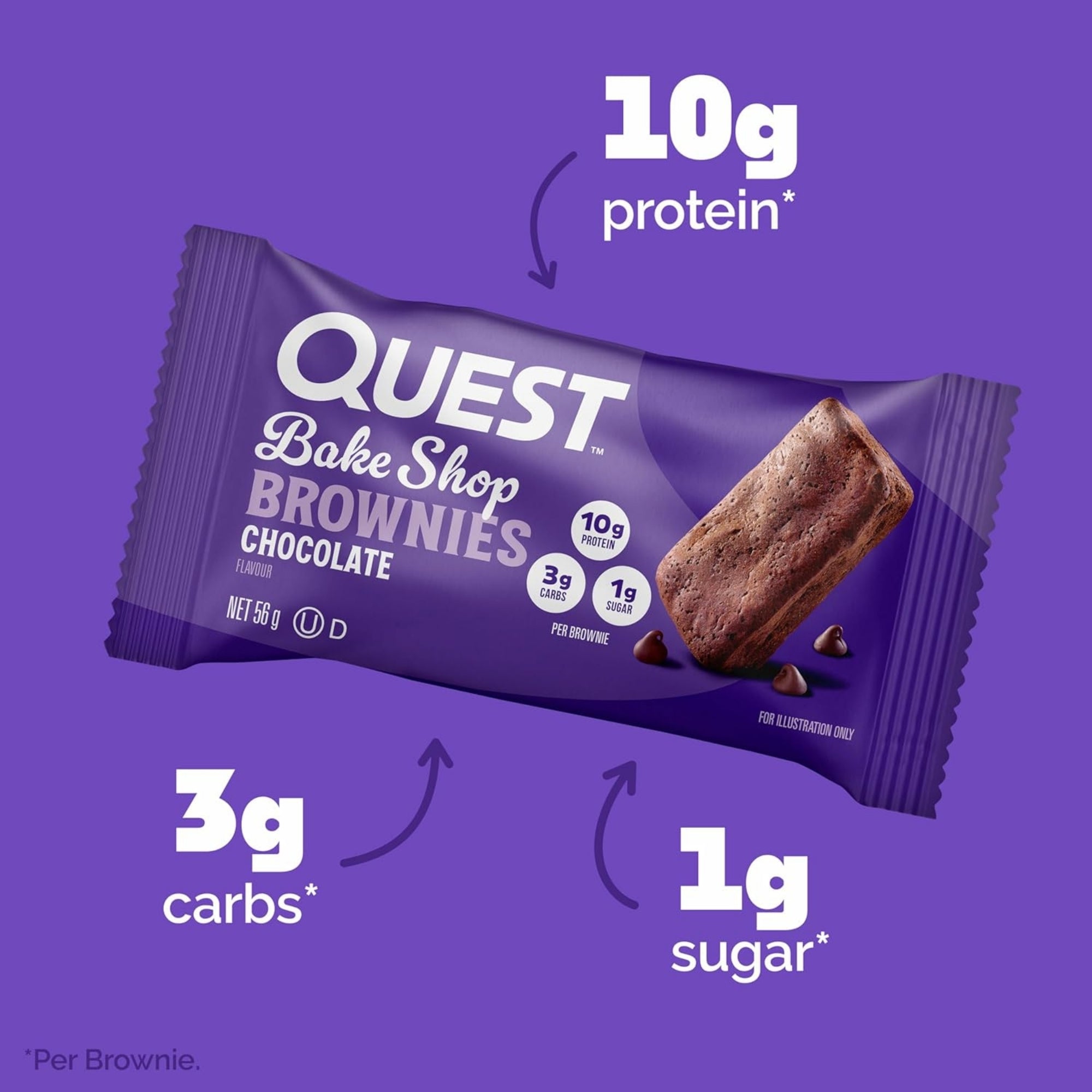 Quest Bake Shop Brownie Protein Bars 10x56g x2