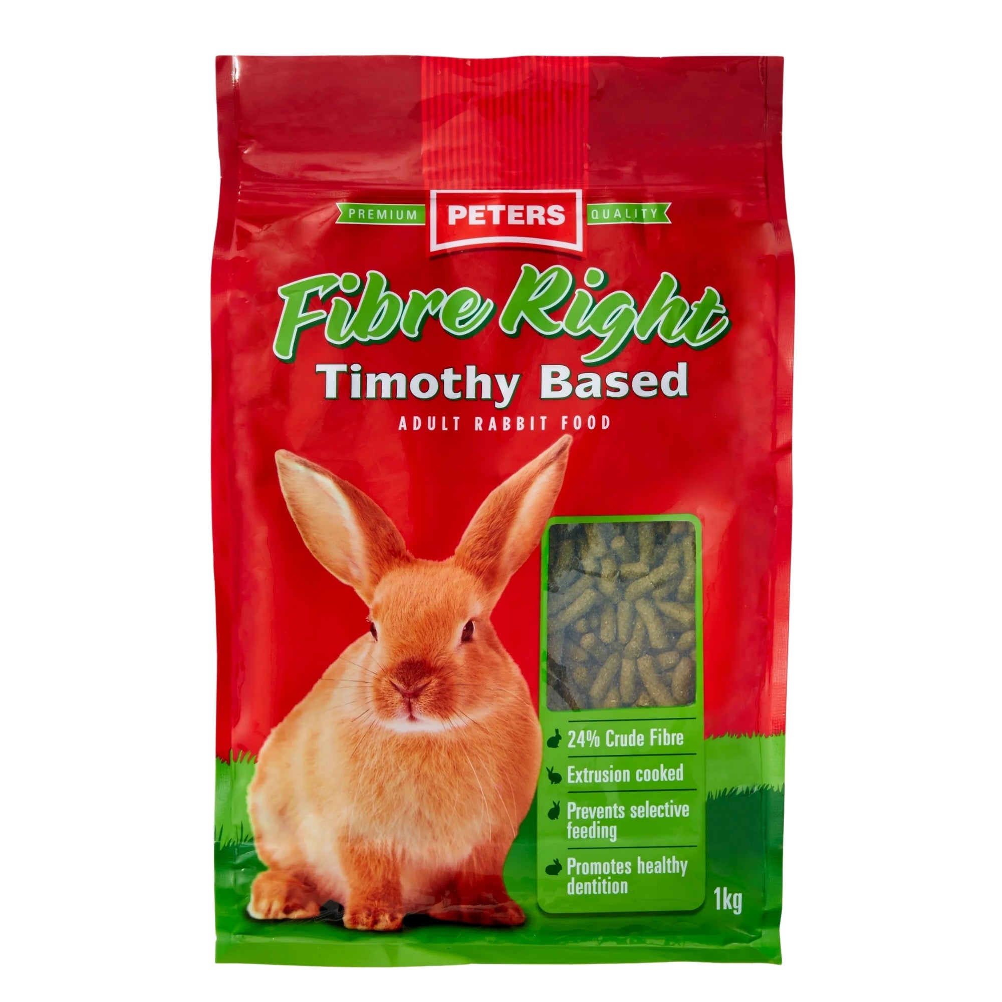 Peters Fibre Right Adult Rabbit 1Kg x2