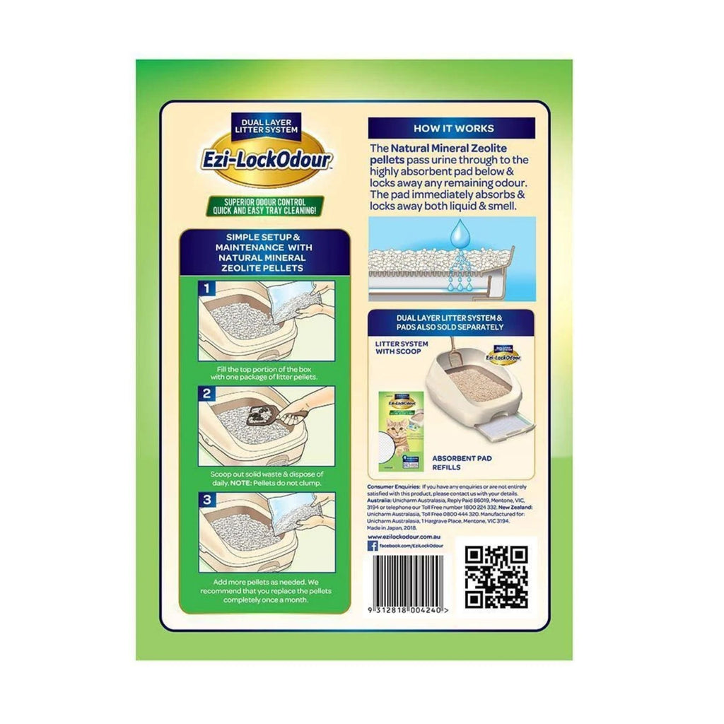 Ezi Lockodour 2kg Natural Mineral Zeolite Pellets x2