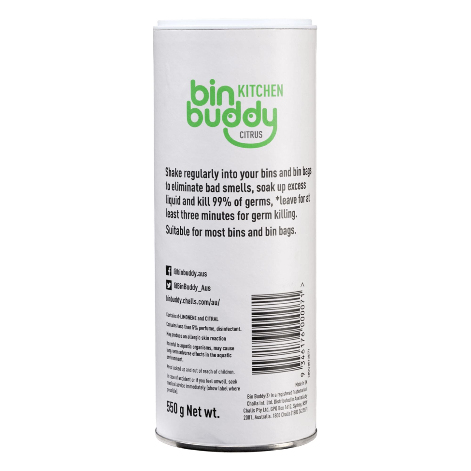 Bin Buddy Citrus 550g Power x3