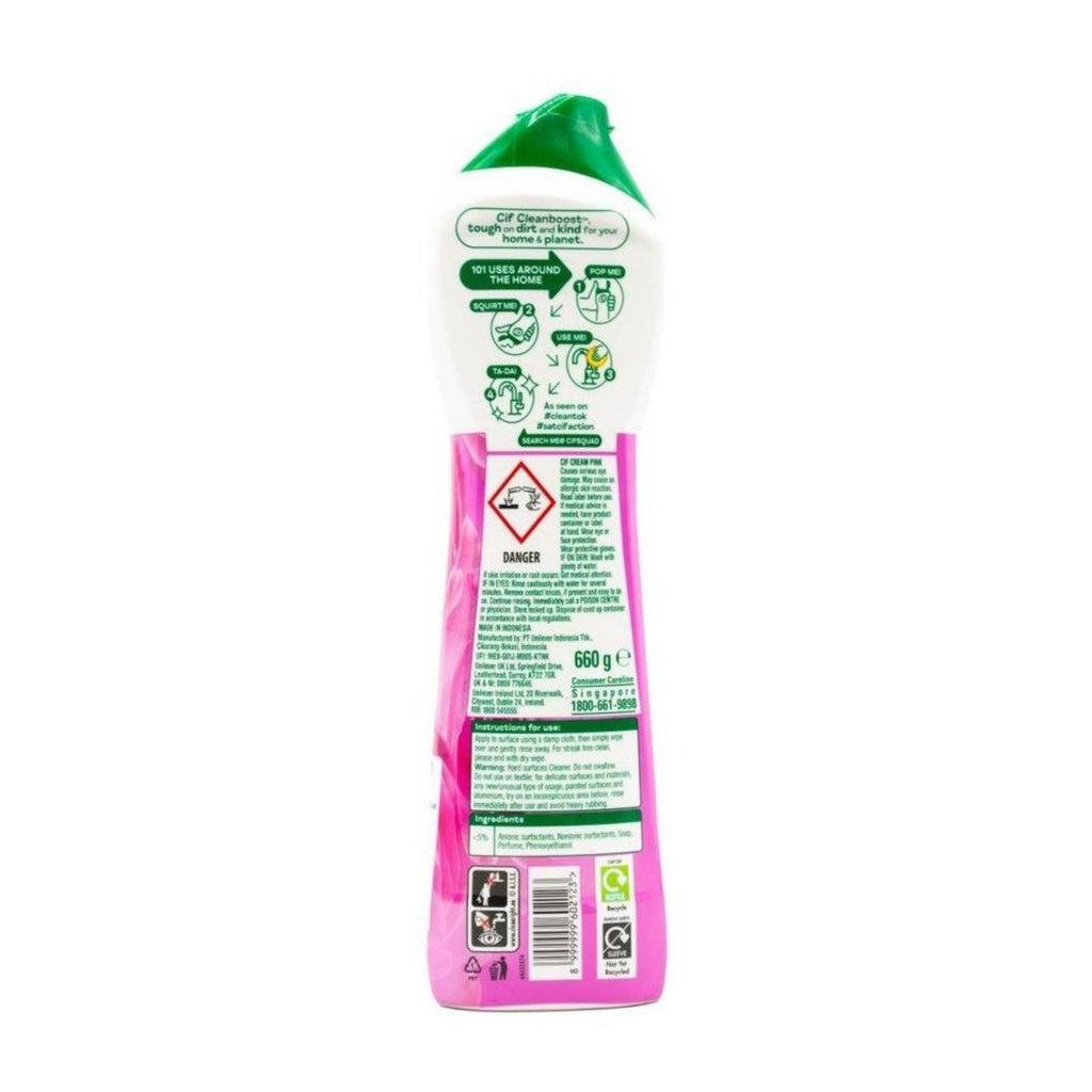 CIF 660g Clean Boost Cream Pink x4
