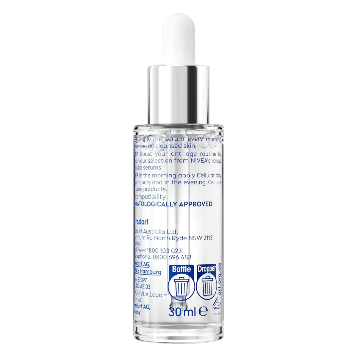 Nivea 30ml Cellular Filler Expert Replumping Hyaluronic Serum x2