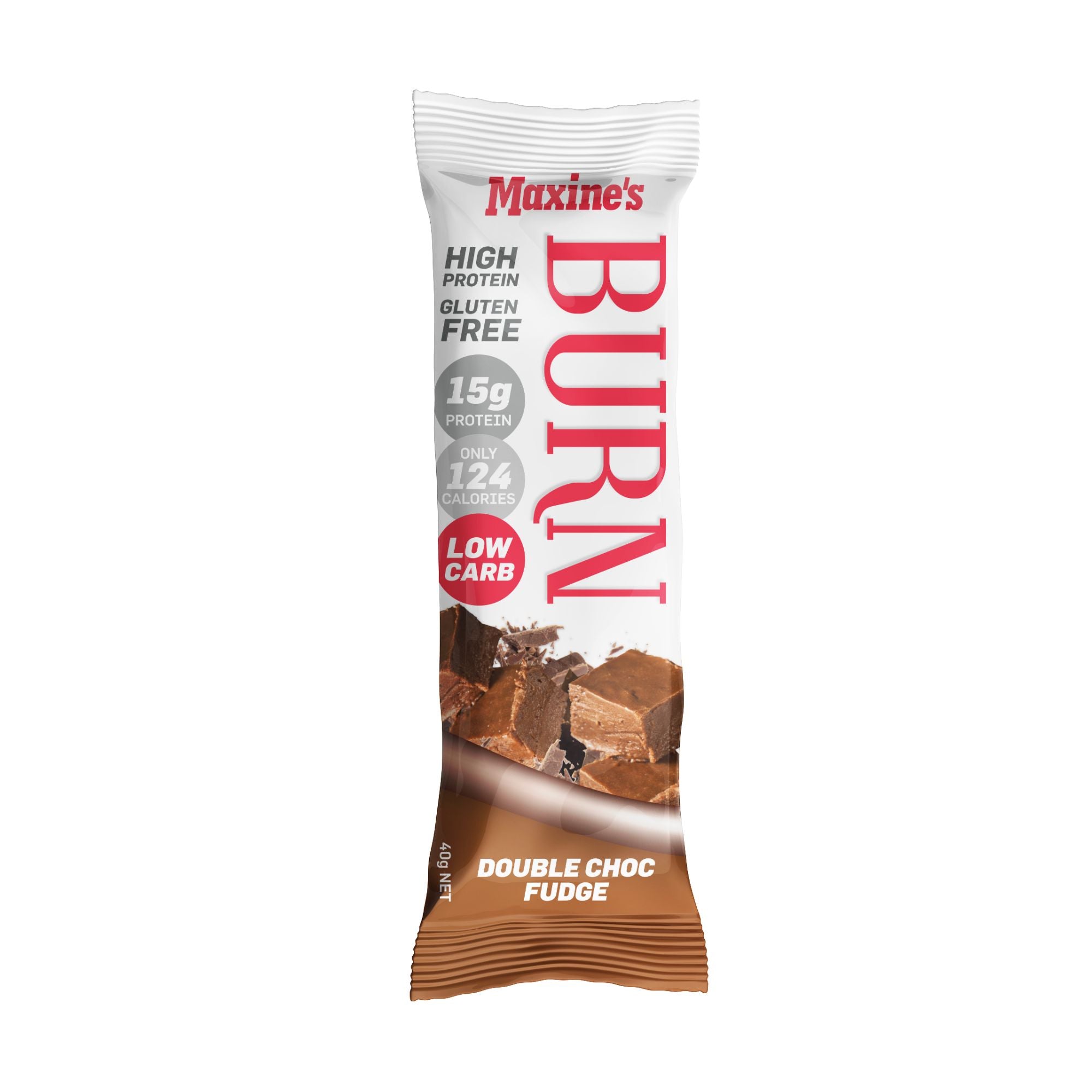 Maxines Burn Double Choc Fudge Bar 12x40g x2