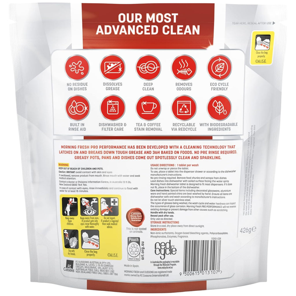 Morning Fresh Pro Performance x 176 Lemon Dishwasher Tablets