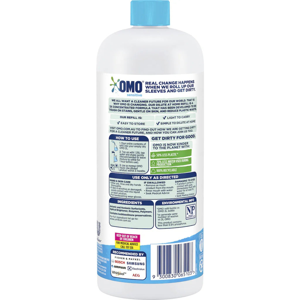 OMO Sensitive Laundry Liquid 665mL x3