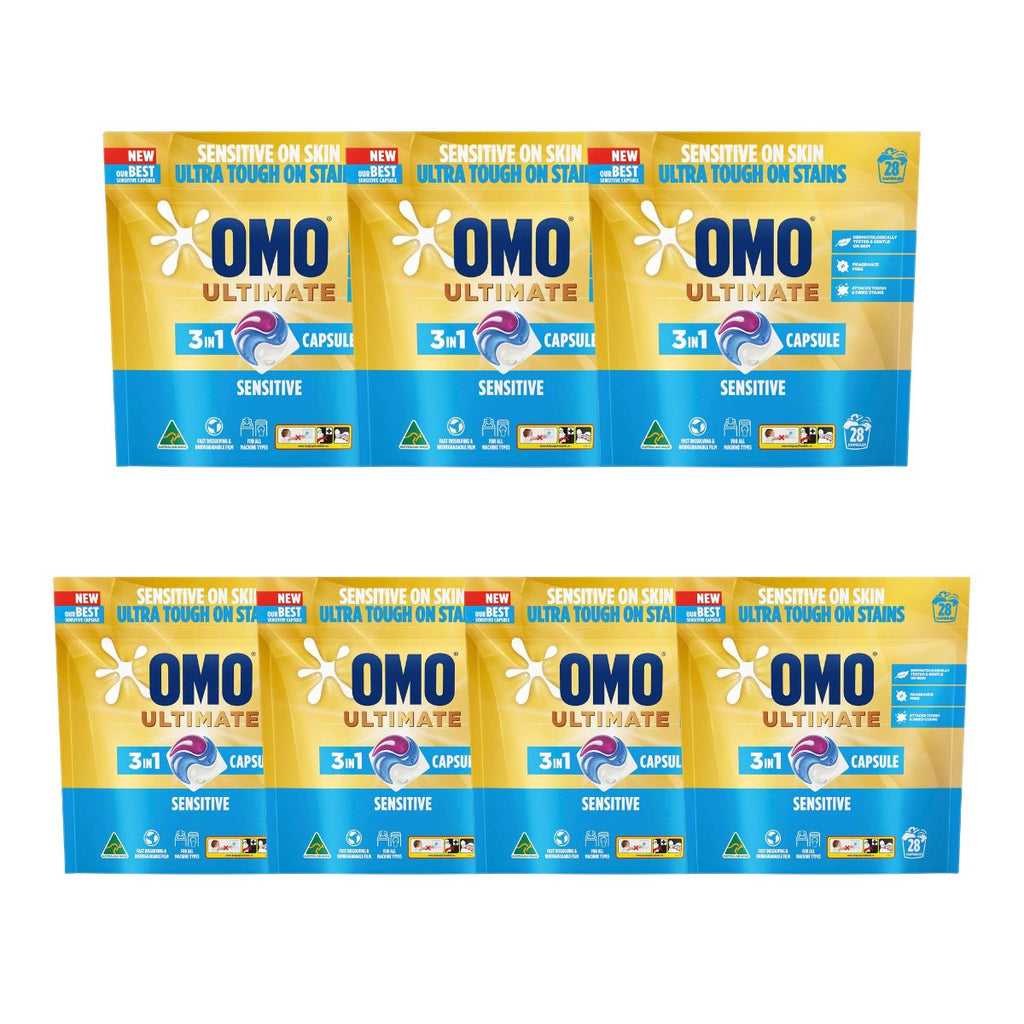 Omo Ultimate 3in1 Sensitive 196 Laundry Capsules