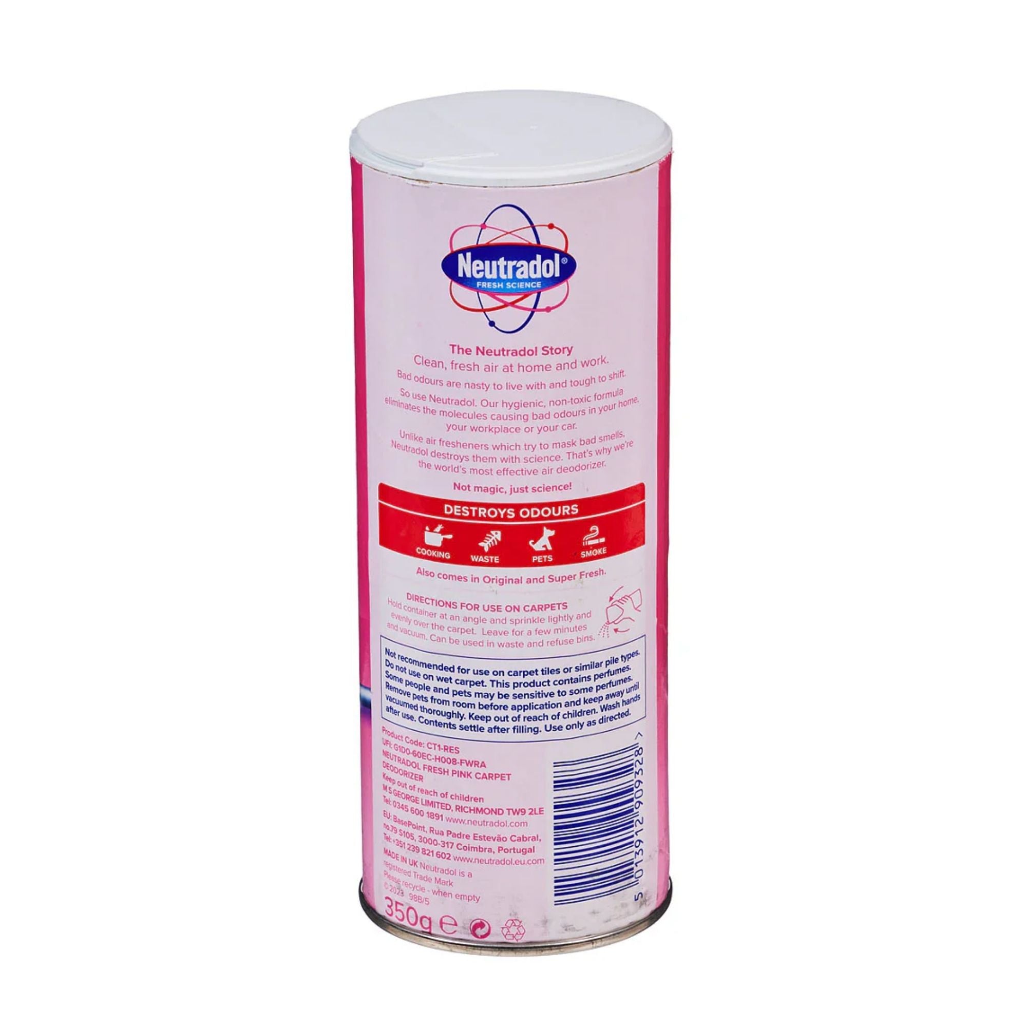 Neutradol 350g Fresh Pink Carpet Freshener & Deodorizer x3