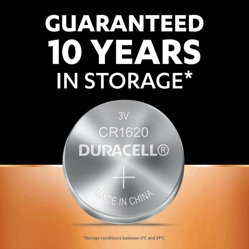Duracell CR1620 3V Lithium Coin Battery x2