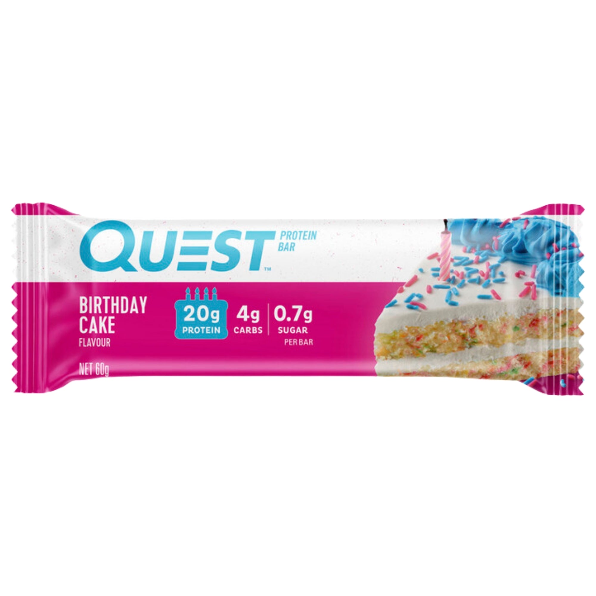 Quest Birthday Cake Protein Bars 12x60g x2
