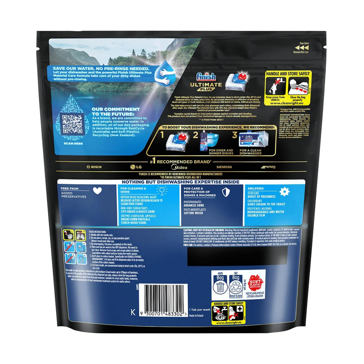 Finish Ultimate Plus Material Care x 124 Dishwasher Tablets