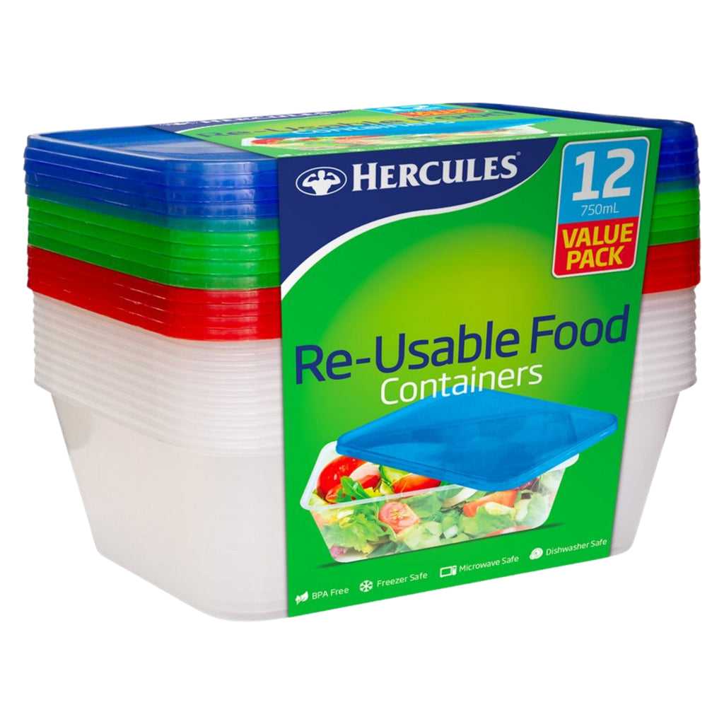Hercules Takeaway Food Containers 12pk x 750ml x5