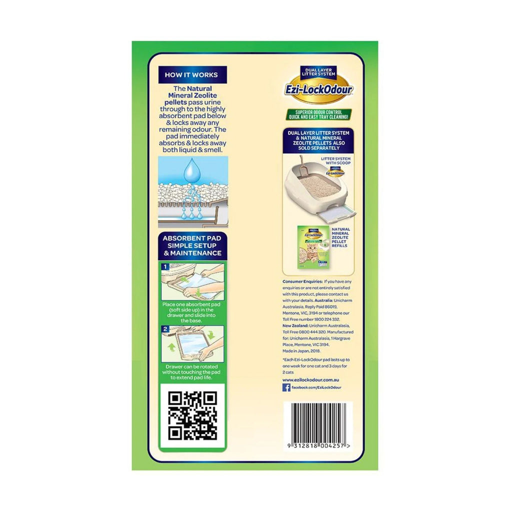 Ezi Lockodour Absorbant Cat Pads 10pk x2