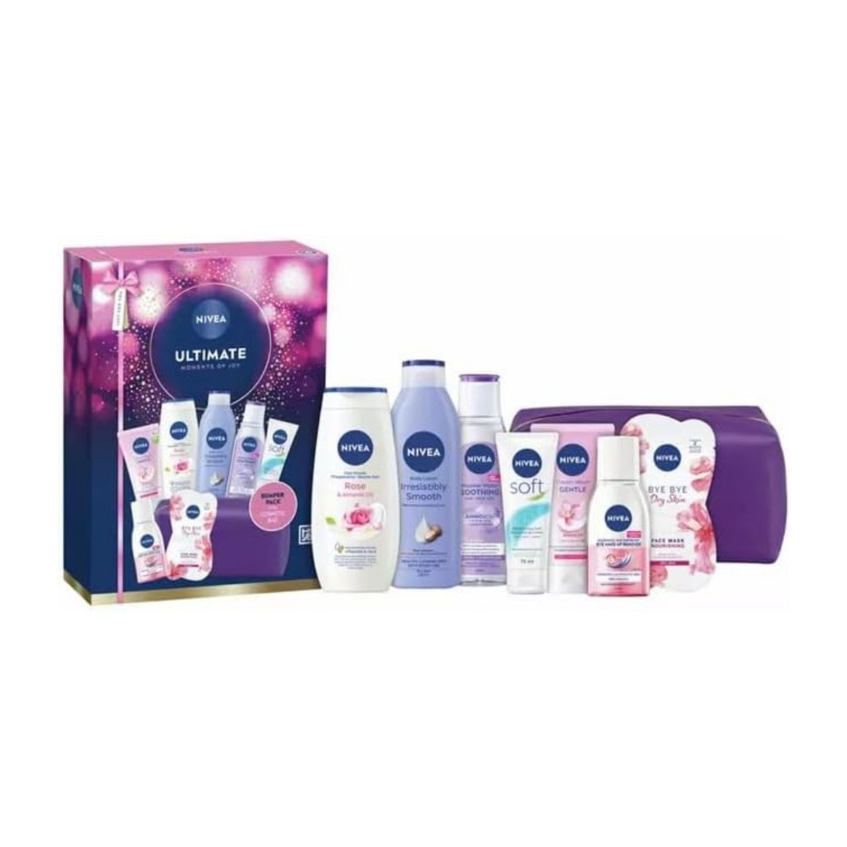 Nivea Ultimate Moments of Joy 8pc Gift Set with Cosmetic Bag