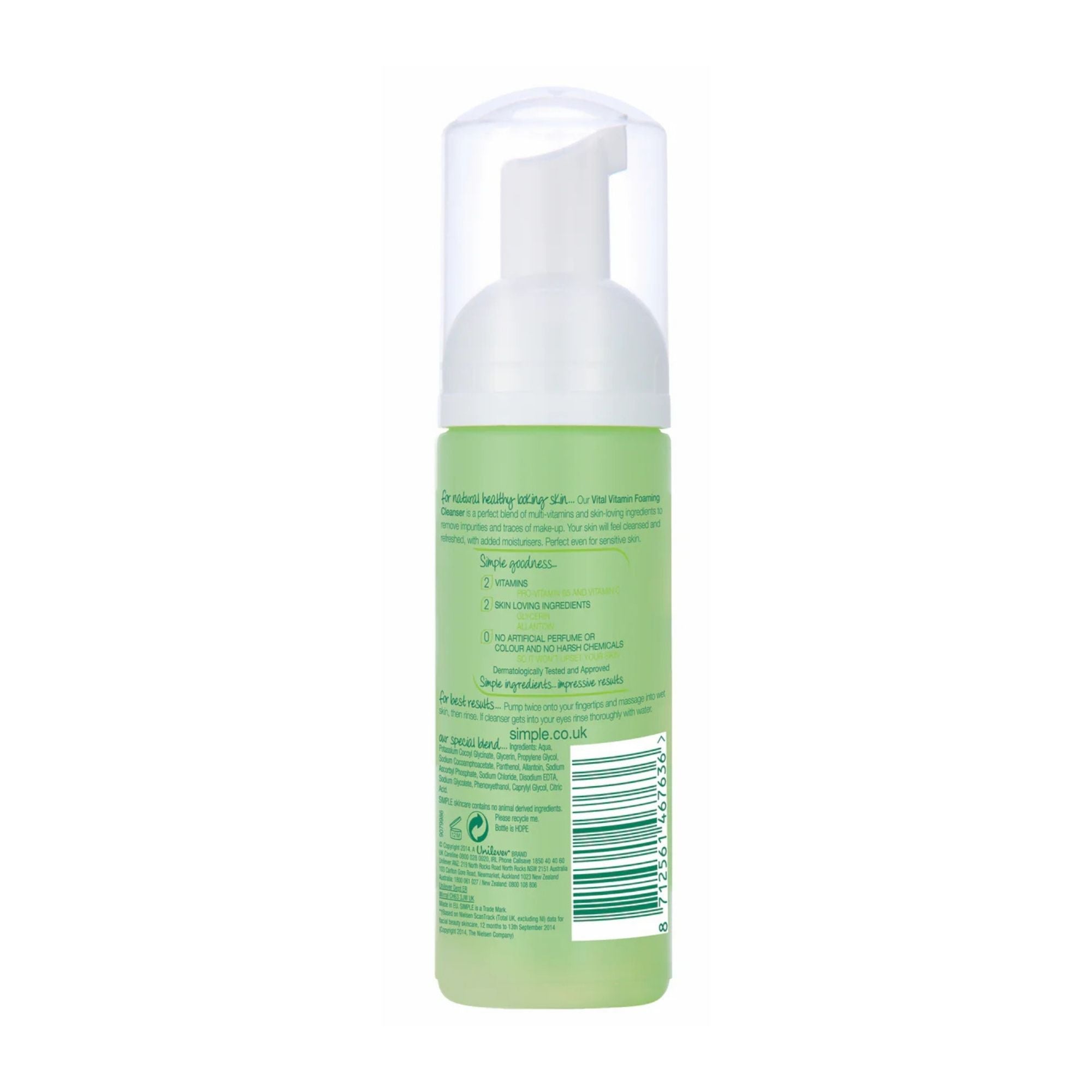 Simple 150mL Vital Vitamin Foaming Cleanser