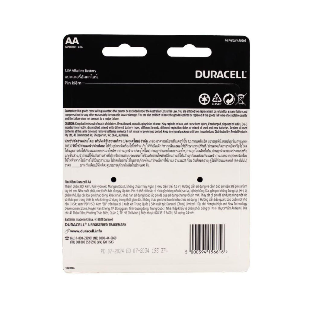 Duracell AA Batteries 24pk x5