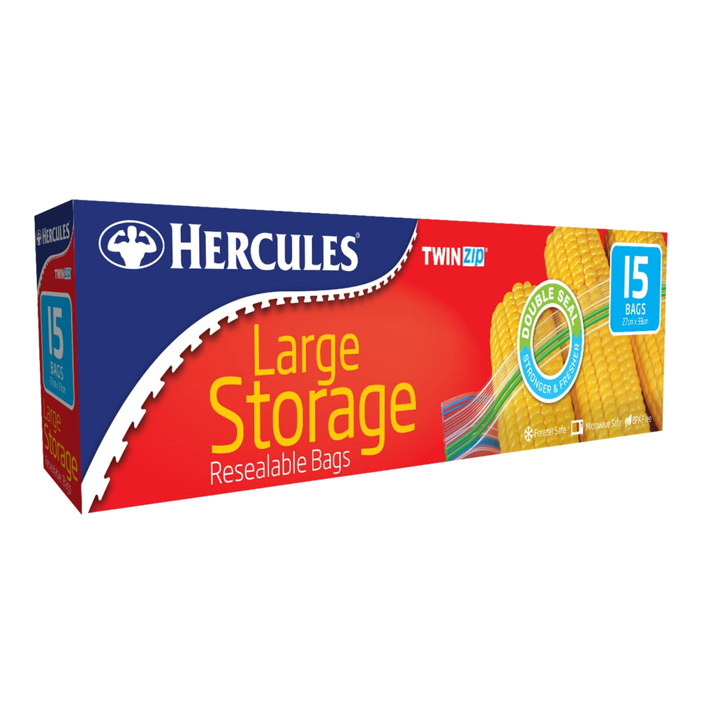 Hercules Large Storage Bags 15pk x6