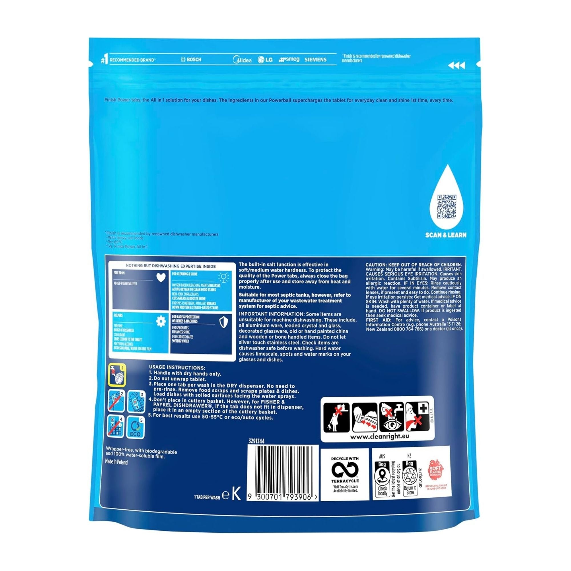 Finish Power x 324 Dishwashing Tablets