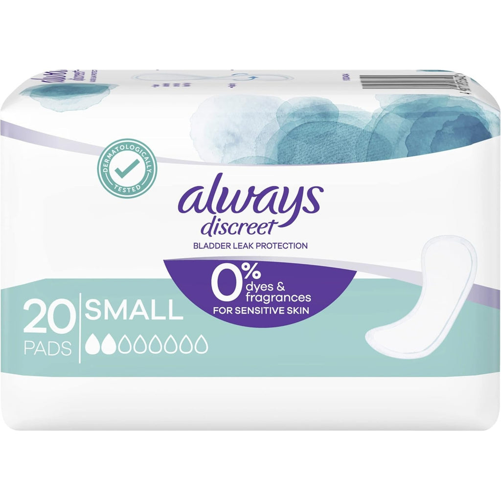 Always Small Discreet Bladder Leak Protection Pads 20 Pack
