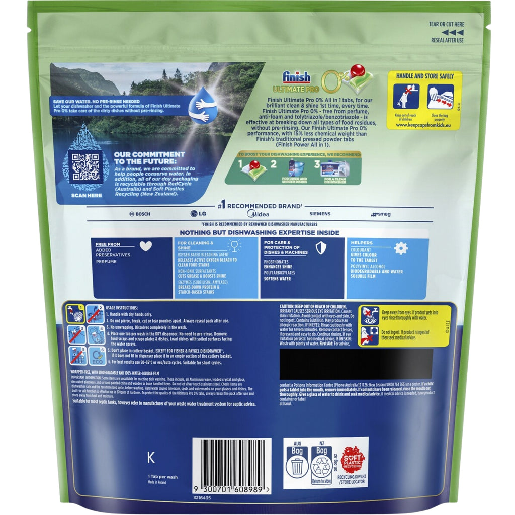 Finish Ultimate Pro 0% x 48 Dishwashing Tablets
