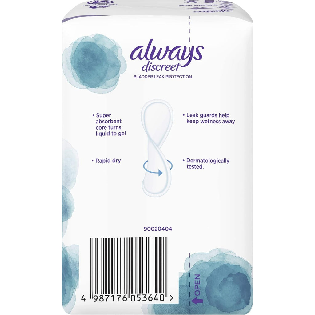 Always Small Discreet Bladder Leak Protection Pads 20 Pack x2