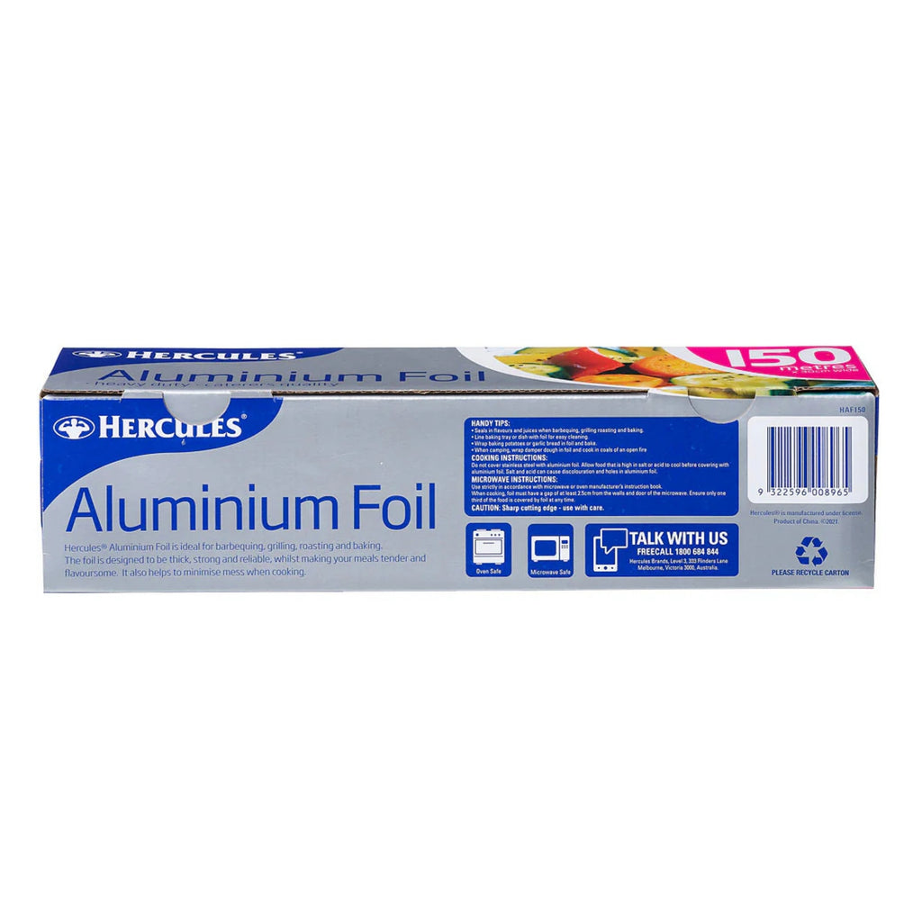 Hercules Aluminium Foil 150mtr x 30cm x2