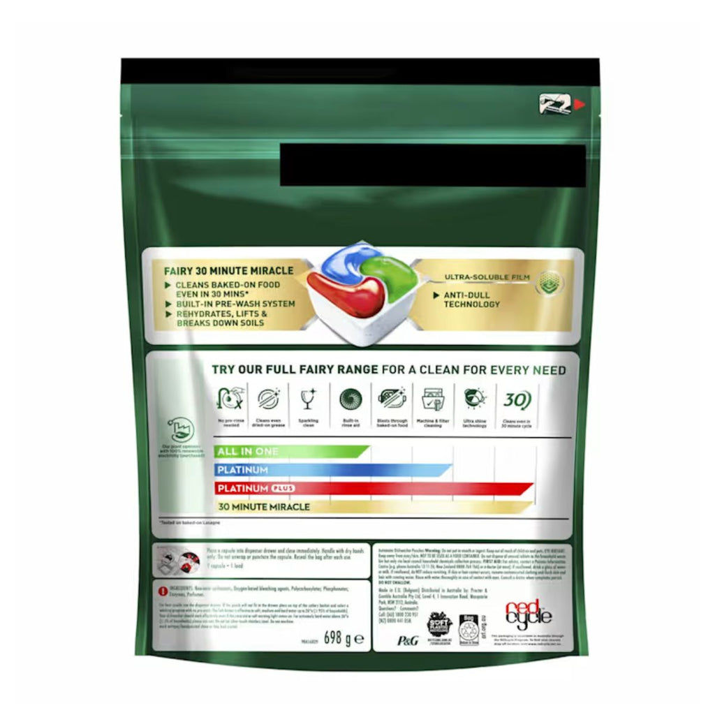 Fairy Platinum Plus Refreshing Herbal Breeze Dishwasher Tablets 140 Pack (2 x 70)